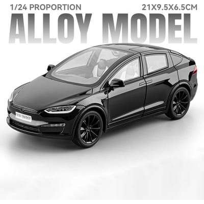 Nieuw 1:24 Model X SUV Legering Auto Model Diecast Metaal Nieuwe Energie Auto Voertuigen Model Simulatie Geluid En Licht Collectie Cadeau