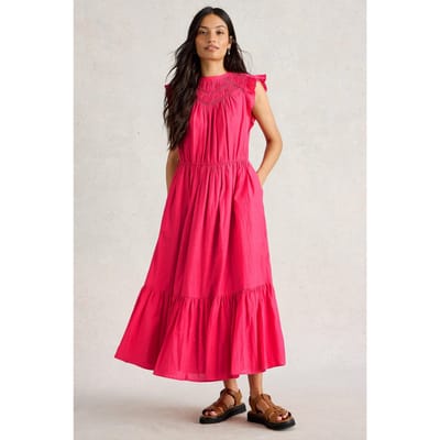 White Stuff Paige Maxi Dress Bright Pink Taglia: 12 PETITE | Maxi abiti Outlet | Donna | Rosa