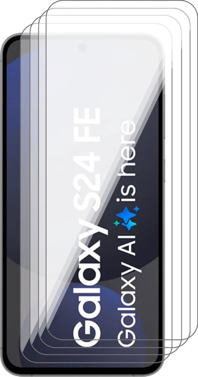 Screenprotector geschikt voor Samsung Galaxy S24 FE - 4x Glas Screen Protector