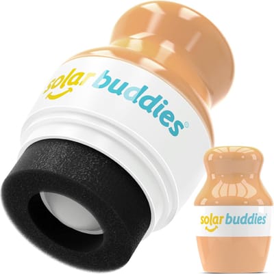 Solar Buddies Bambi Nude - Zonnebrandcrème Applicator - Herbruikbare roll-on sponsapplicator voor zonnebrandcrème, zonnebrand en lotion voor kinderen, volwassenen en gezinnen - Zonnebrand - Zonnebrandroller -
