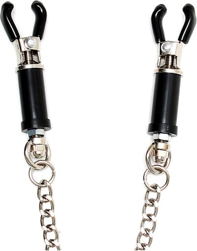 Bondage Play tepelklemmen met ketting
