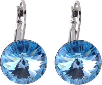 Behave Oorhangers 10 mm met licht blauwe aqua swarvoski elements