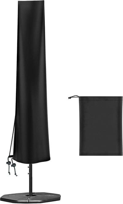 Dailygoods- Parasolhoes Waterdicht - 420D Oxford - Ritssluiting - Anti-UV - Scheurvast - Geschikt voor parasols 2,1-3,1 m - Inclusief opbergtas - Afdekhoes