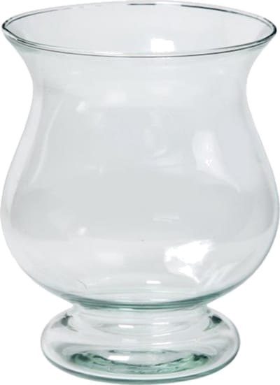Floran Bloemenvaas Bora - kelk model - transparant eco glas - D17 x H20 cm