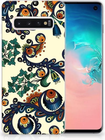Siliconen Hoesje Samsung Galaxy S10 Barok Flower