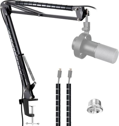 Mic Boom Arm Stand voor FIFINE K688 Microfoon - Deskstand voor Podcast, Streaming en Gaming met Kabelbescherming en Verstelbare Arm