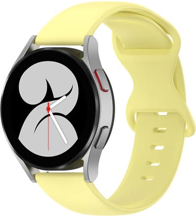 By Qubix - Geschikt voor Garmin bandje - Solid color sportband - Geel - Geschikt voor Garmin Vivoactive 6 / 5 / 3 - Smartwatch bandje 20mm