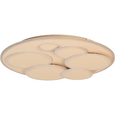 FISCHER & HONSEL LED plafondlamp Dots, zandkleurig, Ø 50 cm, metaal/acryl, CCT