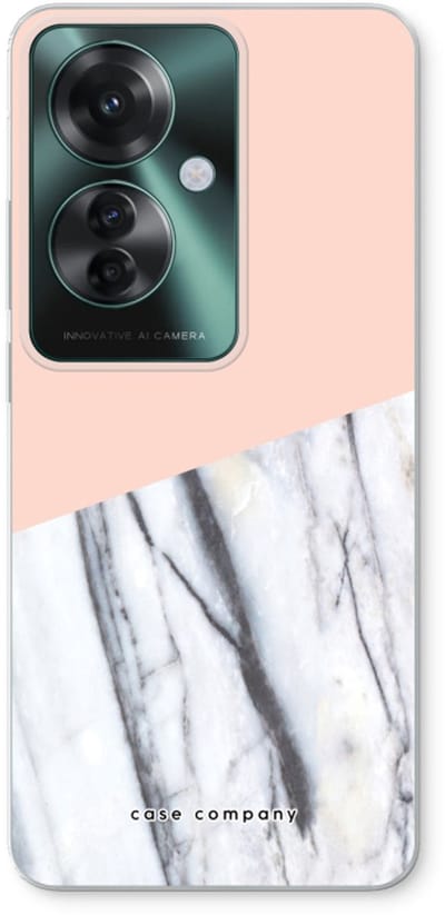 Case Company® - Hoesje geschikt voor Oppo Reno 11 F hoesje - A touch of peach - Soft Cover Telefoonhoesje - Bescherming aan alle Kanten en Schermrand