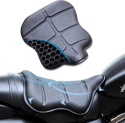 Motorfiets Zitkussen - Gel Kussen - Comfortabele Ritten - Honingraat Structuur - 40 cm - Zwart