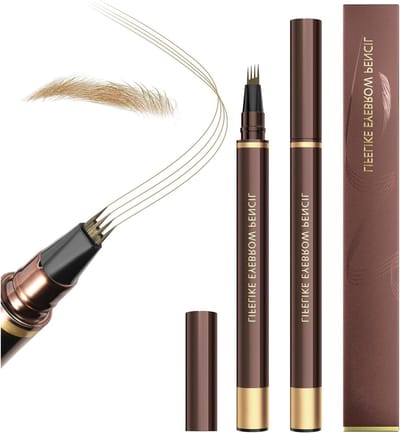 Wenkbrauwstift met 4 punten voor vrouwen - Waterdicht en nauwkeurig - Langhoudend met microblading effect