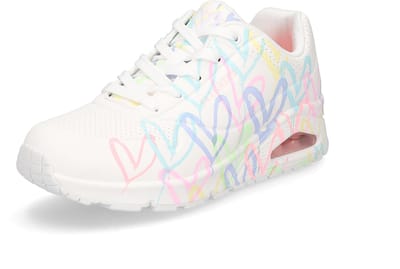Skechers Street UNO SPREAT THE LOVE Sneakers Dames Meisjes JGoldcrown wit