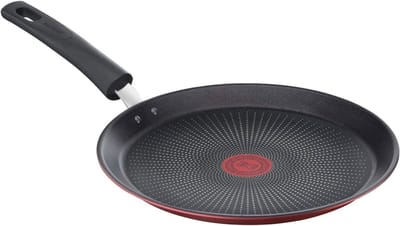 Pannenkoekenpan - Koekenpan - Lekker Koken - Duurzame Antiaanbaklaag - 25 cm - Rood