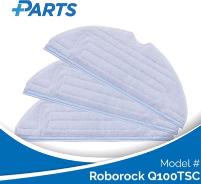 Roborock Q100TSC Dweilpads (3 Stuks, Plus.Parts® alternatief voor 8.02.0081)