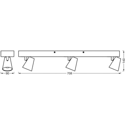 OSRAM DECOR SPOT NEPTUNE, 26W, 1.180lm, wit, spot, verstelbare koppen, veelzijdig gebruik, interieurspot, warm witte lichtkleur, hoogwaardige optiek, eenvoudige installatie