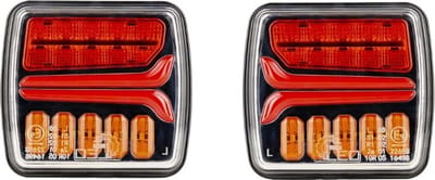 LED achterlichtcombinatie set - 12 / 24V - 4 in 1 - 34 LED - Links + rechts