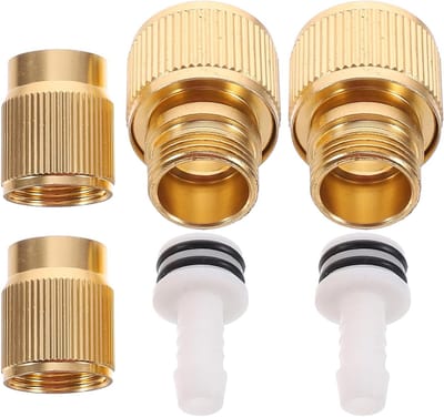 2 stuks slang-snelkoppelingen 3/4 inch, slangaansluiting van aluminiumlegering voor tuin en doe-het-zelvers, ideaal voor waterslangen en tuinonderhoud