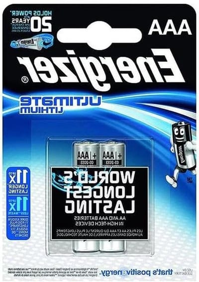AAA Batterijen - Lithium Energie - Apparaten Voeden - Extreme Temperatuur Bestendig - 2 Stuks - Zilver