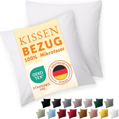 Kussensloop Set - Hoes Zacht - Beddengoed Vernieuwen - Hotelsluiting Ontwerp - 50 Bij 50 - Wit