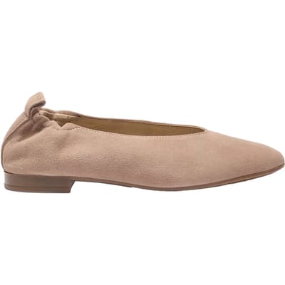 Suède ballerina's met elastieken hak voor dames Ryłko Audrey