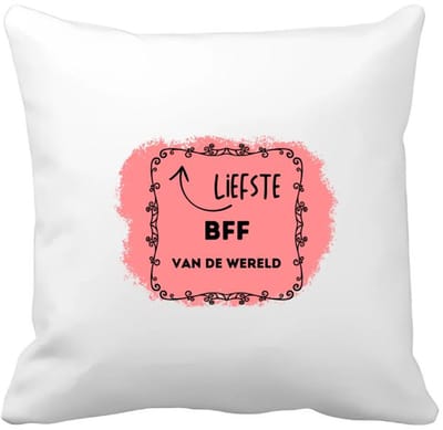 Akyol - liefste bff van de wereld Kussen hoes - Vriend - de liefste bff - verjaardag - cadeautje voor beste vriend - kado - geschenk - 40 bij 40 cm