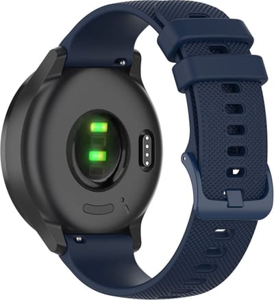 Siliconen bandje - geschikt voor Xiaomi Mi Watch / Watch 2 (PRO) / Watch S1 / Watch S1 Pro / Watch S2 / Watch S3 / Watch S4 / Watch S5 / Haylou / Redmi Watch 5 Active & Lite - donkerblauw