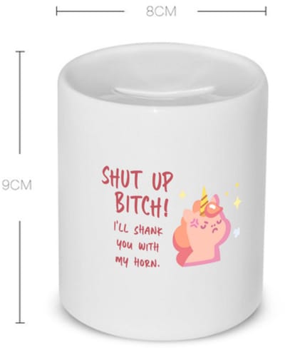 Akyol - unicorn cadeau - Spaarpot - Unicorn - eenhoorn verjaardag - met opdruk - verjaardag cadeaum - leuke grappige - cadeau voor hem en haar - met tekst - 350 ML inhoud