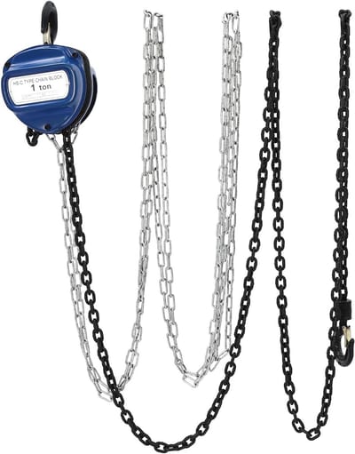 Handkettingtakel - Takel hijs - Zwaar werk - 1000 kg capaciteit - 4 meter ketting - Blauw