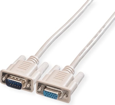 ROLINE VGA kabel HD15 M/F, 3 m