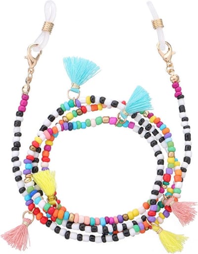 Bohemian Brillenkoord Ibiza Stijl – Kralen & Kwastjes - Eyezoo® Summer