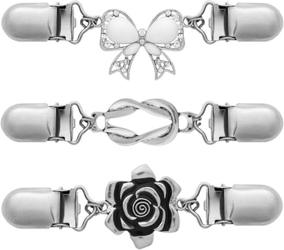 3-delige Vintage Kledingknijpers voor Dames, Perfect voor Truien, Sjaals en Colberts met Unieke Ontwerpen