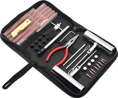 Somstyle Bandenreparatieset - 46-Delig - Reparatie Set voor Banden - Proppenset - Gereedschap voor Autobanden - Met Opbergtas