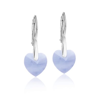 Montebello Oorbellen Lily HZ85 - 925 Zilver Gerhod.- Swarovski Hart - Ø10mm - 25mm