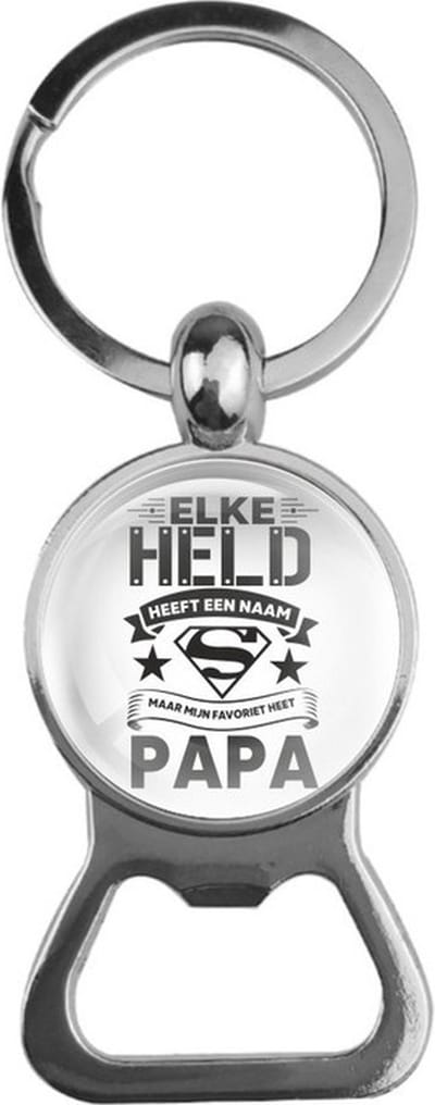 Bieropener Glas - Elke Held Heeft Een Naam Maar Mijn Favoriet Heet Papa