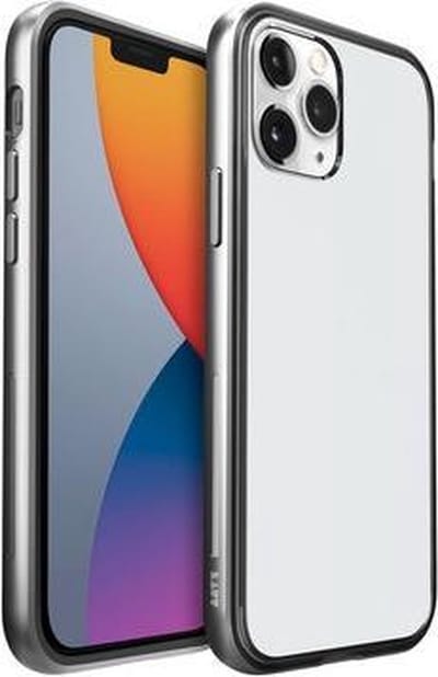 LAUT Exoframe iPhone 12 Pro / iPhone 12 hoesje Zilver