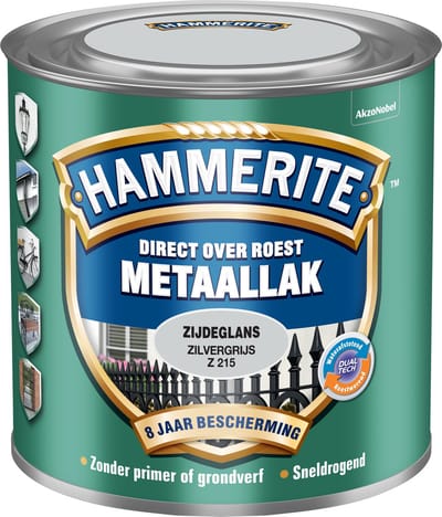 Hammerite - Metaallak Zijdeglans - Zilver Grijs - 250 Ml