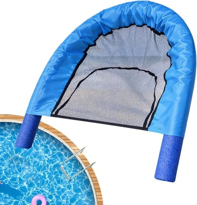 Drijvende Hangmat Stoel - Water Lounger - Ontspannen op water - Ademend mesh zitvlak - 65 cm diameter - Blauw