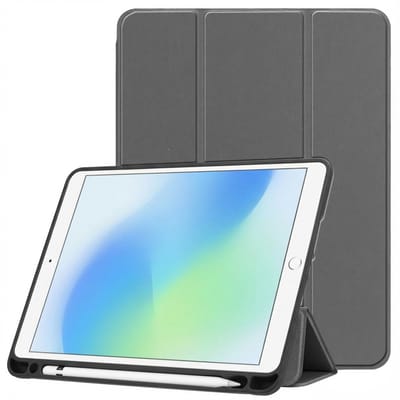 imoshion Tablet Hoes - Geschikt voor Apple iPad Air 2 (2014) / Air 1 (2013) / 6e generatie (2018) 9.7 inch / 5e generatie (2017) 9.7 inch - Trifold Bookcase - Grijs