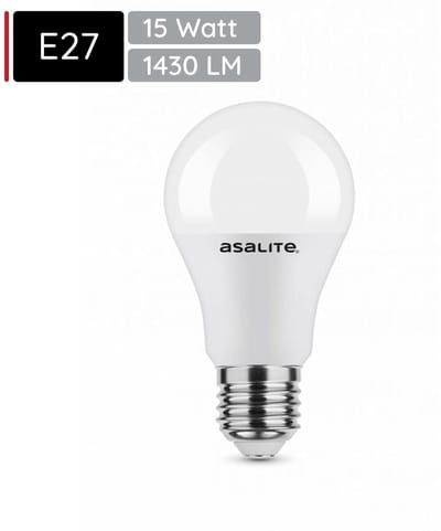 Asalite LED Lamp A65 E27 Fitting - 15W = 95W - 1430 Lumen - 3000K Warm Wit Licht - Niet Dimbaar - 220-240V - Energiezuinig