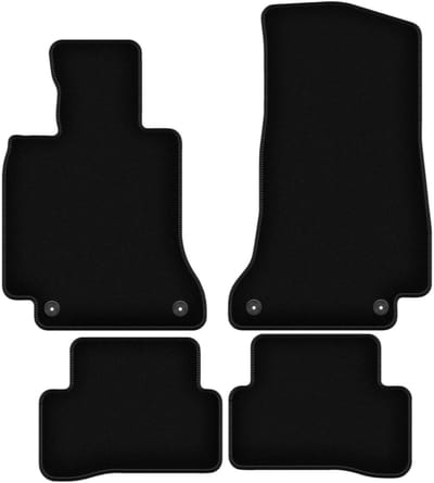 BASIC zwarte velours matten voor: Mercedes C W205 stationwagen, sedan (2015-)