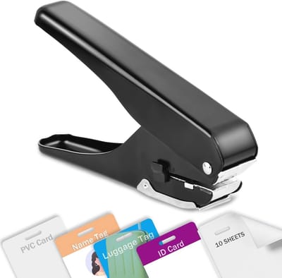 Handmatige Gatpons voor ID Kaarten en Naamlabels - Metalen Sleufpons