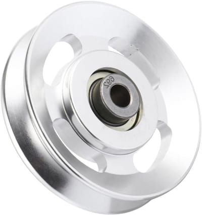 Fitness Katrol - Kabelmachine Wiel - Krachttraining Verbeteren - Soepele Stille Werking - 8.8x2x2 CM - Zilver