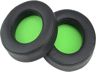 Vervangende ovale oorkussens voor gamingheadsets, comfortabel en duurzaam, met geheugenfoam en zwart design