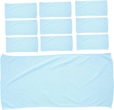 Autowas Handdoeken Set - Poetsdoeken - Auto Drogen - Super Absorberend - 10 Stuks - Hemelsblauw