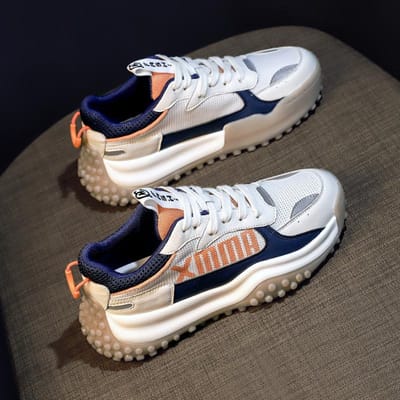 Dadschoenen Dames Ins Tide Zomer Mesh Schoenen Ademend Mesh Dames Schoenen Nieuwe All-Match Casual Sportschoenen Dames 40 blauw