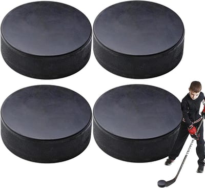 Hockey Pucks - Sport Pucks - Binnen Sporten - Officiële Maat - Set van 4 - Zwart