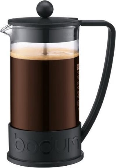 BODUM Brazil - french press - black - Size 16 x 10.6 cm - Height 22 cm - 1 L