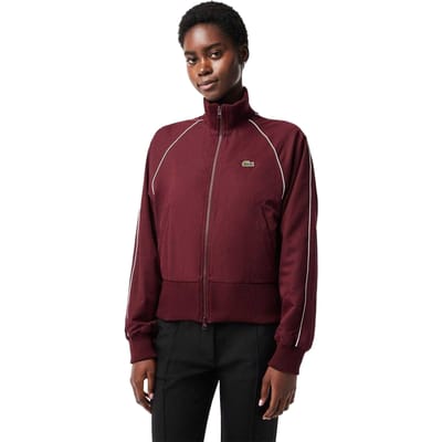 Lacoste Sportief trainingsjack met doorlopende rits voor dames (Zinfandel)