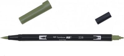 Tombow Brush pen - ABT 228 - Dual Brushpen - Gray Green - Groen