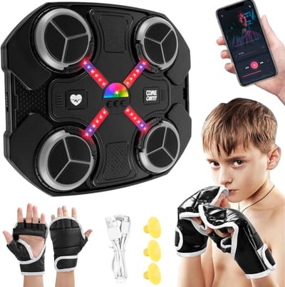 DailySupplies® Boxing Machine - Boksbal - Bokszak met Muziek - Zwart